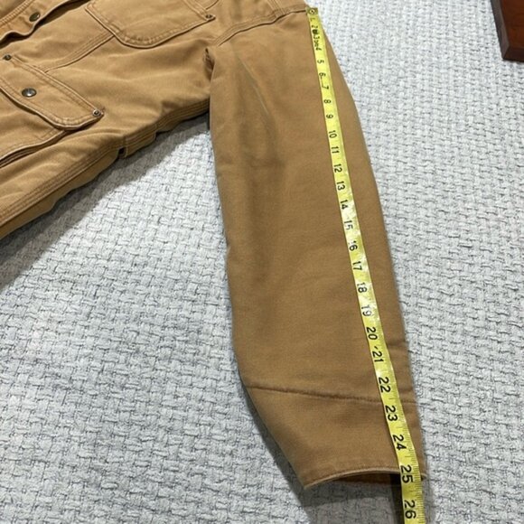 Women’s Carhartt Utility Barn Coat Lined Fleece Collar Tan Size Small (4-6) - Picture 13 of 16